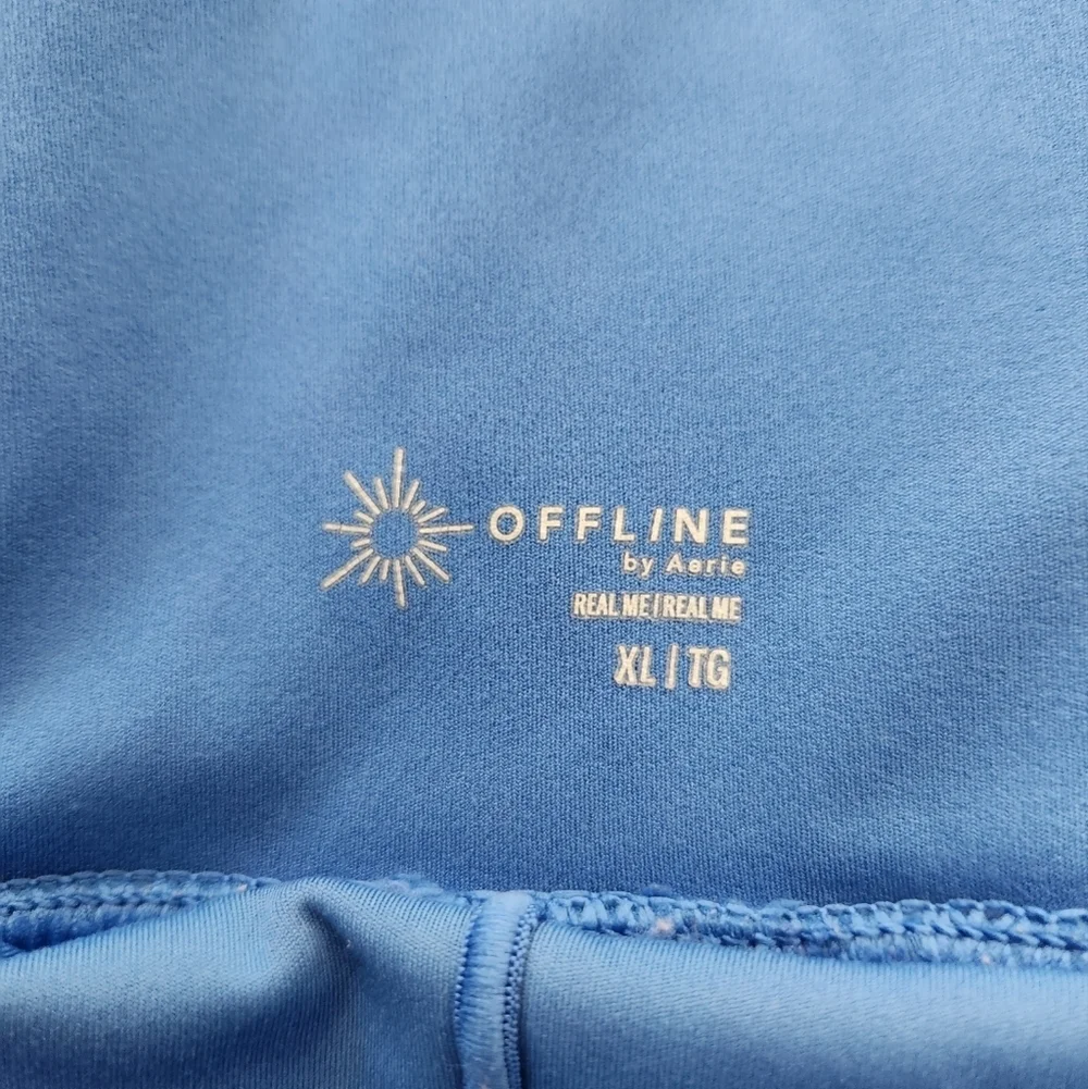 Offline By Aerie Real Me Pleated Skort Womens Size XL Blue Built In Shorts